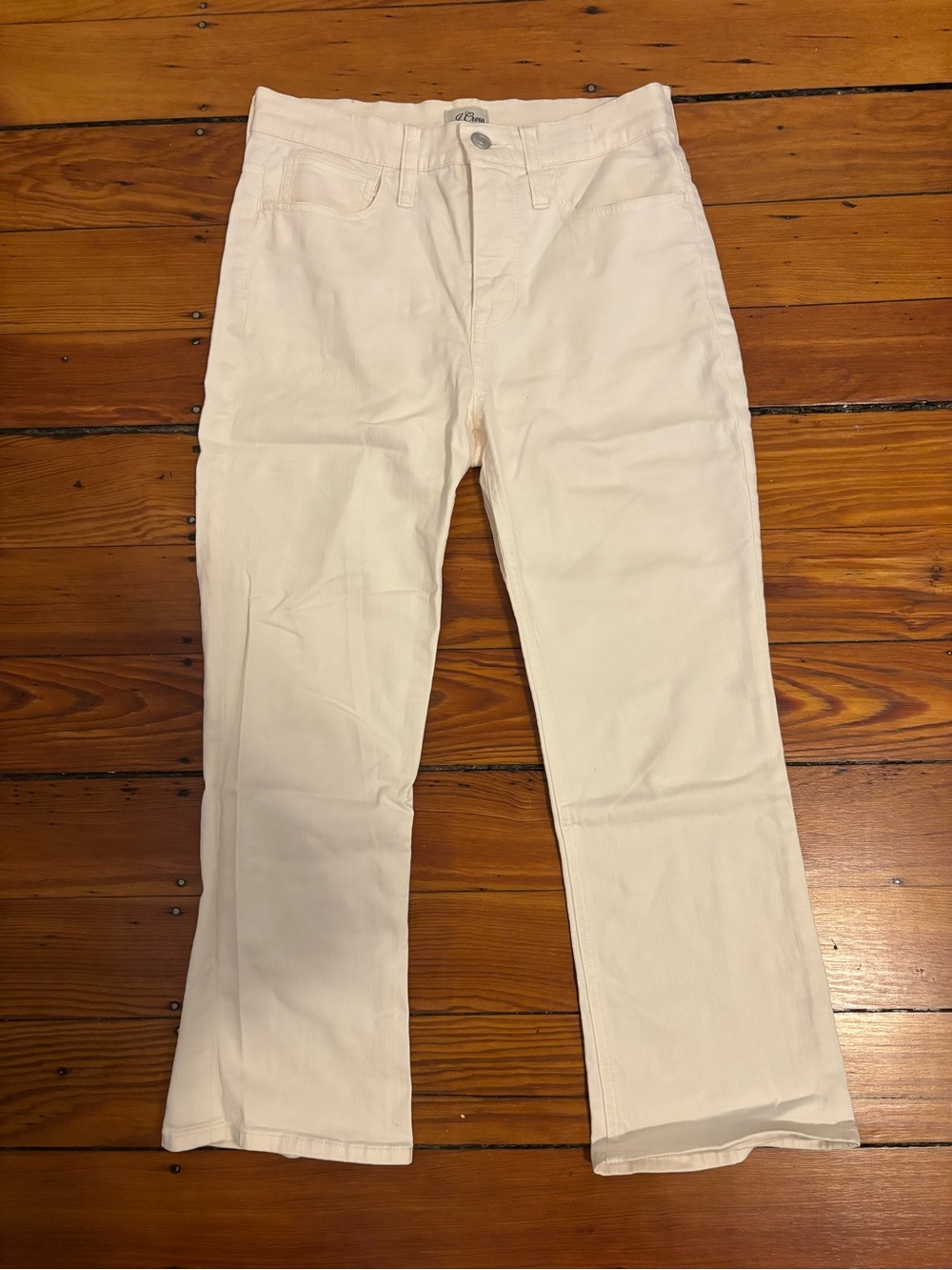 J. Crew Cream Demi-Boot Crop Jean